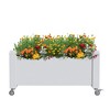 Mayeerty Freestanding Planter Box with Wheels And 14Gal Potting Soil Include 2.38Gal Capacity of Water Storage Area - 2 of 4