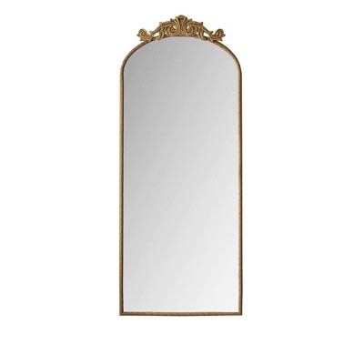 VYNXARIA Full Length Mirrors 58"x24" Arched Bronze Vintage Design for Bedroom Living Room Decor