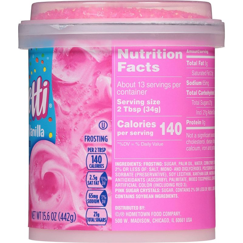 Pillsbury Funfetti Hot Pink Vanilla Frosting - 15.6oz, 5 of 9