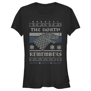 Juniors Womens Game of Thrones The North Remembers Ugly Christmas Sweater T-Shirt - 1 of 4