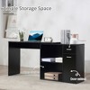PAGED L Shaped Computer Desk Modern Rotating Office Desk with Storage Shelves for Office and Study - 2 of 3