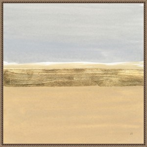 Amanti Art Abstract Gold Beach IV by Chris Paschke Canvas Wall Art Print Framed 22 x 22-in. - 1 of 4
