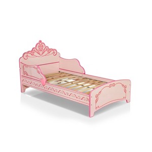 Twin Nemma Princess Crown Twin Kids' Bed Pink - Homes: Inside + Out: Modern Kids Bedroom Furniture, Decorative Scrollwork - 1 of 4