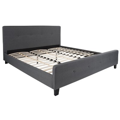 Merrick Lane Platform Bed Contemporary Tufted Upholstered Platform Bed with Footboard