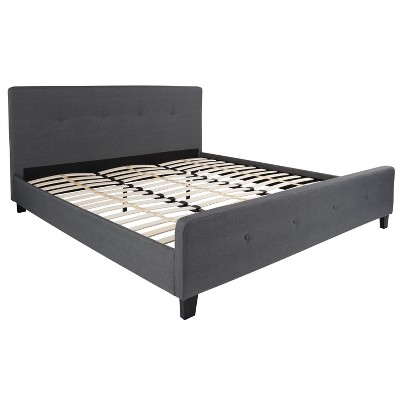 Merrick Lane Upholstered Platform Bed With Button Tufted Headboard : Target