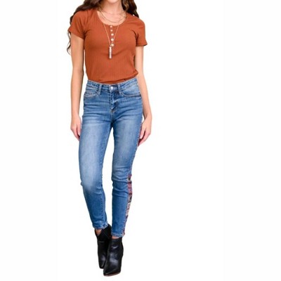 Women's Western Print Relaxed Jeans - Judy Blue