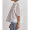 Women's Ruffled Sleeve Button Up Top - entro - image 4 of 4