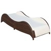 vidaXL Sun Lounger with Cushion Poly Rattan Brown - 2 of 4