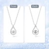 Moissanite Necklace for Women, 1 Carat Teardrop Pendant with 925 Sterling Silver Necklace, Anniversary Christmas Valentines for Mother Wife - 4 of 4