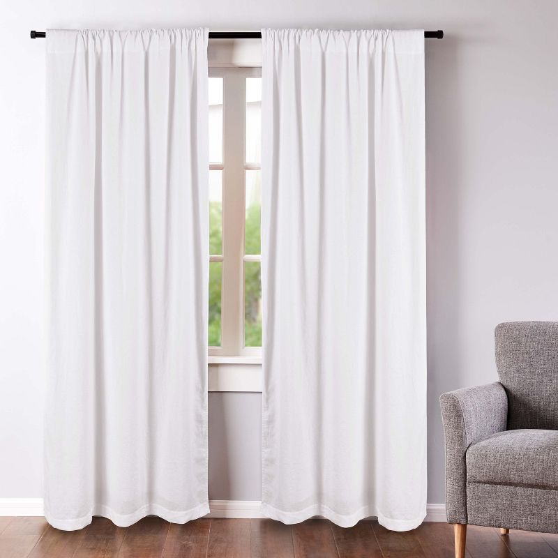 100% Linen  - Lined Curtain Panel - 2pk - Levtex Home, 1 of 4