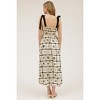 August Sky Women's Smocked Faux Tie Strap Sea Print Midi Dress - 2 of 4