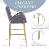 CAVINAS 28.75" Luxury Counter Height Bar Stool,Set of 2,Chic Barstools with Back Tufted,Velvet Counter Stools,Upholstery Accent Chairs - 4 of 4