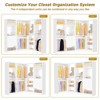 Aheaplus Wood Closet System, Freestanding Closet Organizer with Drawers and Mirror - 4 of 4