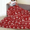 Lomsoe Christmas Throw Blanket, Red Christmas Decorations Winter Warm Flannel Throw Blanket Farmhouse Holiday Xmas Blankets. - 4 of 4