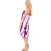 HAPPY BAY Women's Vacay Beach Summer Beachwear Dress Spaghetti Babydoll Lingerie Slip Nighty 1X-2X Lilac, Tie Dye - 4 of 4