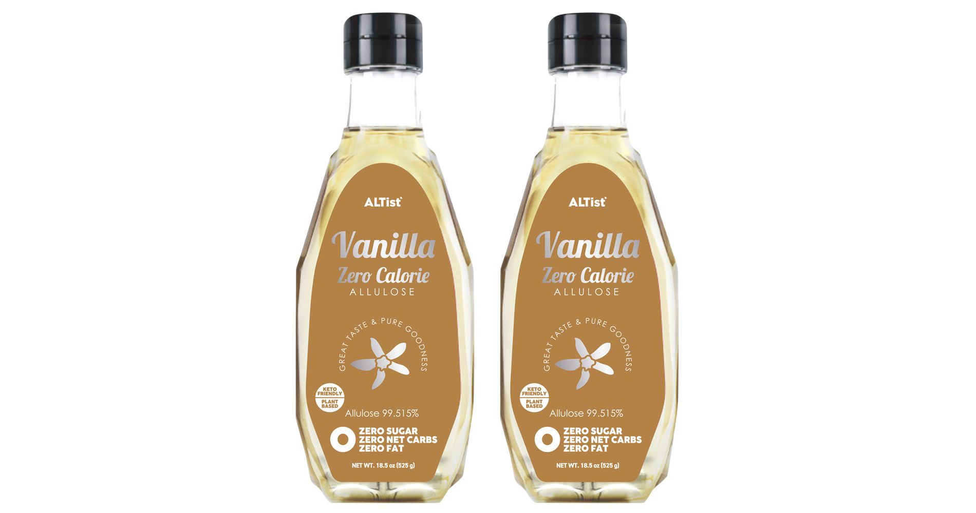 ALTist Allulose Syrup Sweetener – Zero Calorie Liquid Sugar Alternative, Keto, Vegan, Non-GMO, Plant-Based, 17.7 fl oz x 2 Bottle (Vanilla)
