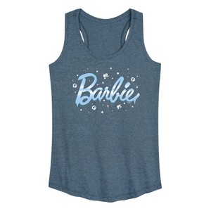 Women's - Barbie - Winter Snowflakes Graphic Racerback Tank - 1 of 4