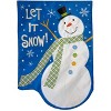 Let It Snow Snowman Applique Winter Garden Flag 18" x 12.5" Briarwood Lane - image 3 of 4