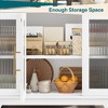 Buffet Cabinet, 36" Sideboard Buffet Storage Cabinet with Adjustable Shelves and Fluted Glass Door, Modern Coffee Bar, - 4 of 4
