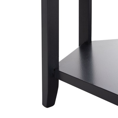 Connor Charcoal Grey 18" Hexagonal Bayur Wood End Table