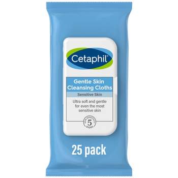 Cetaphil Gentle Skin Cleansing Cloths Face and Body Wipes - 25ct