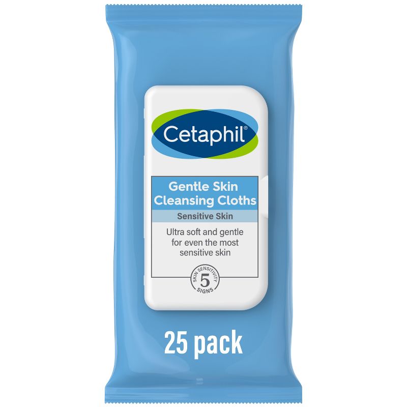 Cetaphil Gentle Skin Cleansing Cloths Face and Body Wipes - 25ct, 1 of 12