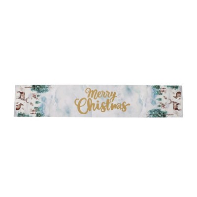 Unique Bargains Christmas Table Runner Polyester Multicolor 71x14 Inch 1 Pc