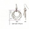 3 Circle Earrings - Handmade, Lightweight 2 - Inch Dangle Earrings for Women - Trendy, Vintage Gifting - 3 of 4