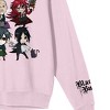 Black Butler Chibi Characters Crew Neck Long Sleeve Cradle Pink Adult Sweatshirt - 3 of 3