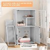 Cat Litter Box Enclosure Furniture, Hidden Litter Cabinet with Indoor Pet House, Large Condo with Storage, Modern Enclosed Furniture for Cats - 4 of 4