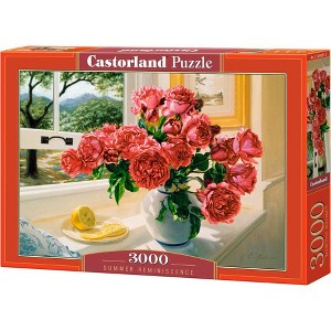 3000 Piece Jigsaw Puzzle, Summer Reminiscence, Still nature puzzle, Flowers in a vase, Adult Puzzle, Castorland C-300631-2 - 1 of 4