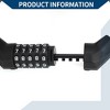 Unique Bargains Bike Lock 5 Digit Resettable Bike Cable Adjustable Bike Chain Lock Black 1 Set - 3 of 4