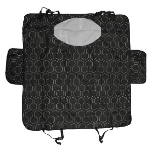 Unique Bargains Flower Pattern Pet's Car Seat Cover Black 1 Pc - 1 of 4