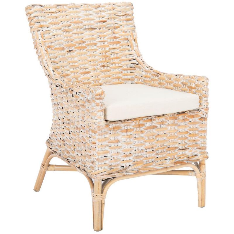 Cristen Rattan Accent Chair with Cushion  - Safavieh, 4 of 10