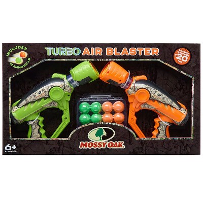 Mossy Oak Turbo Air Blasters 2-Pack – 12 Foam Balls, Pump Action, 20ft Range, 6+