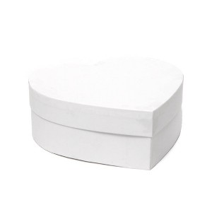 9"x3.3" Heart Shaped Valentine's Day Gift Box White - Spritz™ - 1 of 3