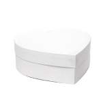9"x3.3" Heart Shaped Valentine's Day Gift Box White - Spritz™
