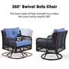 Sapphtopaz Patio Furniture Set Wicker Woven Outdoor Chairs 360°Swivel Chairs with Cushions and Rectangle Table for Outdoor, Patio, Terrace - 4 of 4