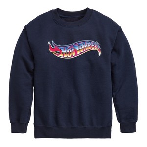 Boys' - Hot Wheels - Hot Wheels 80S Logo Graphic Long Sleeve Fleece Sweatshirt - 1 of 4