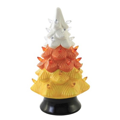 Halloween 12.25" Candy Corn Tree Light Up Battery  -  Decorative Figurines