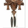 One Day Cuckoo Clock with Carved Maple Leaves – 13 in – Moving Birds and Hand-painted Flowers By River City Clocks - 3 of 3