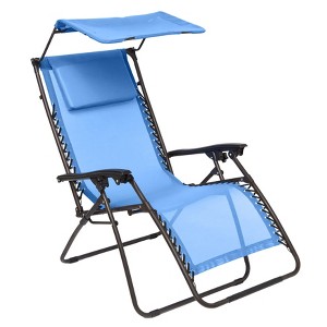 BrylaneHome 350 Lbs. Weight Capacity Zero Gravity Chair With Canopy Folding Patio Lounger Chair - 1 of 1