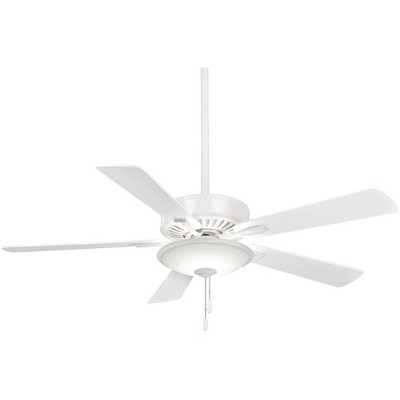 52" Minka Aire Vintage Indoor Ceiling Fan with LED Light White Frosted Glass Shade for Living Room Kitchen Bedroom Family Dining