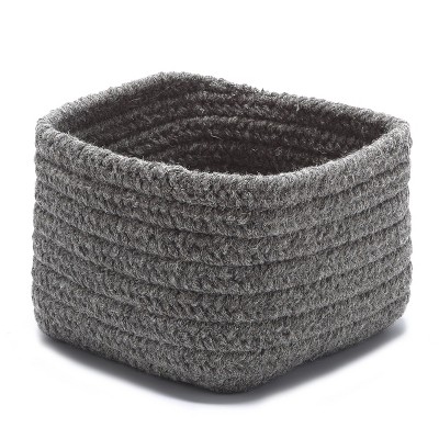 Colonial Mills Natural Shelf Square Storage - Dark Gray 11"x11"x8"  100% All-Natural Wool Square