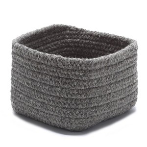 Colonial Mills Natural Shelf Square Storage - Dark Gray 11"x11"x8"  100% All-Natural Wool Square - 1 of 2