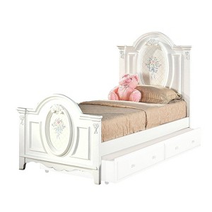 Full Flora Bed with Drawer White - Acme