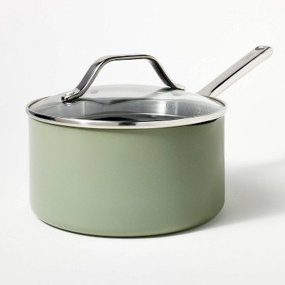 3qt Stainless Steel Sauce Pan With Lid Silver - Figmint™ : Target