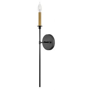 Lark Hux 1 - Light Sconce in  Black/Lacquered Brass - 1 of 4