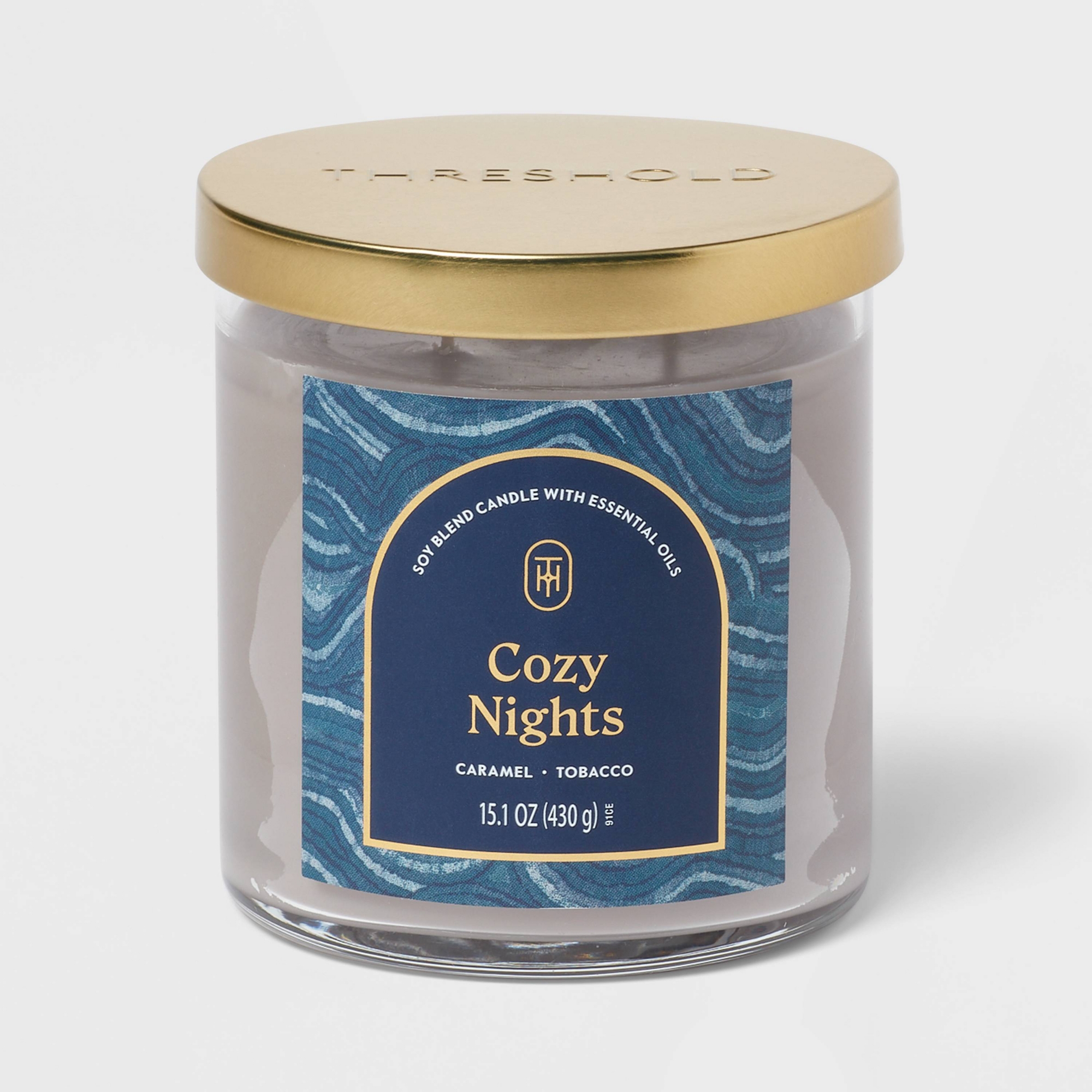 2-Wick Lidded Glass Jar Candle Cozy Nights 15.1oz - Threshold™