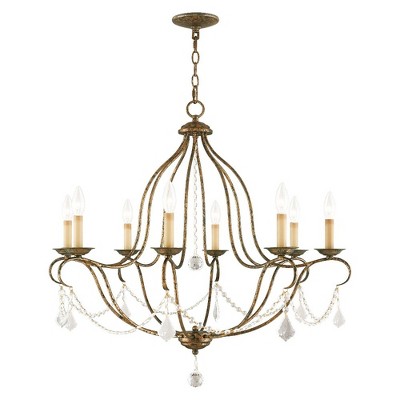 Livex Lighting Chesterfield 8 - Light Chandelier in  Hand Applied Venetian Golden Bronze
